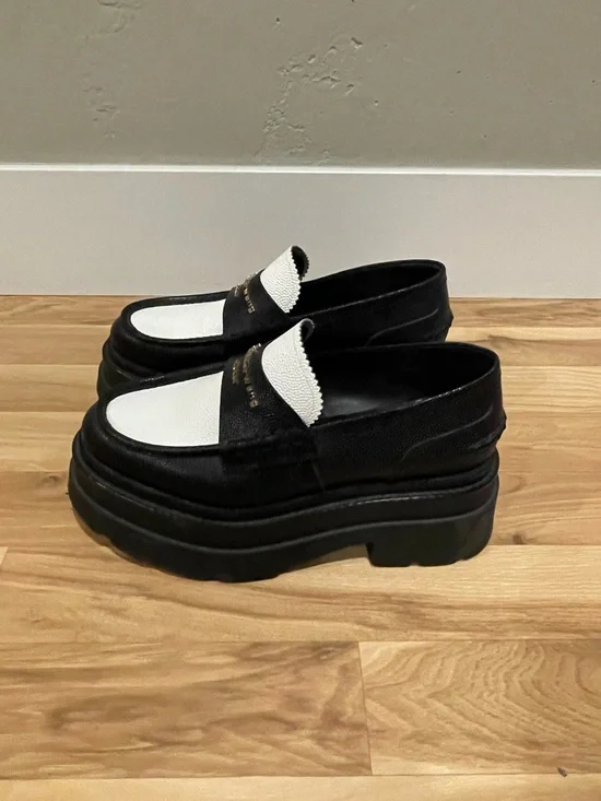 Alexander Wang Carter Chunky Platform Leather Loafers- Pre Loved - Picture 2 of 5